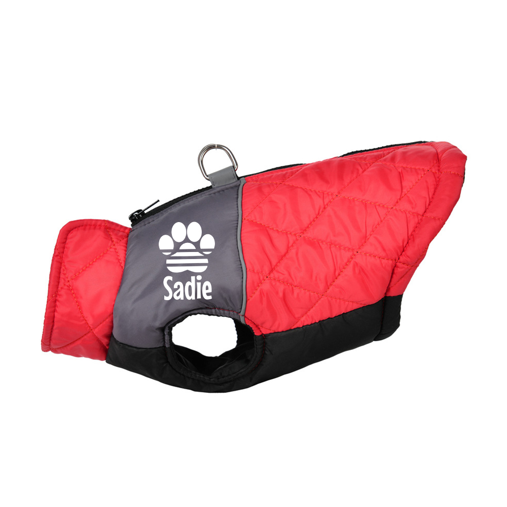 Personalized Pet Winter Warm Windproof Puffer Jacket | BKPet348