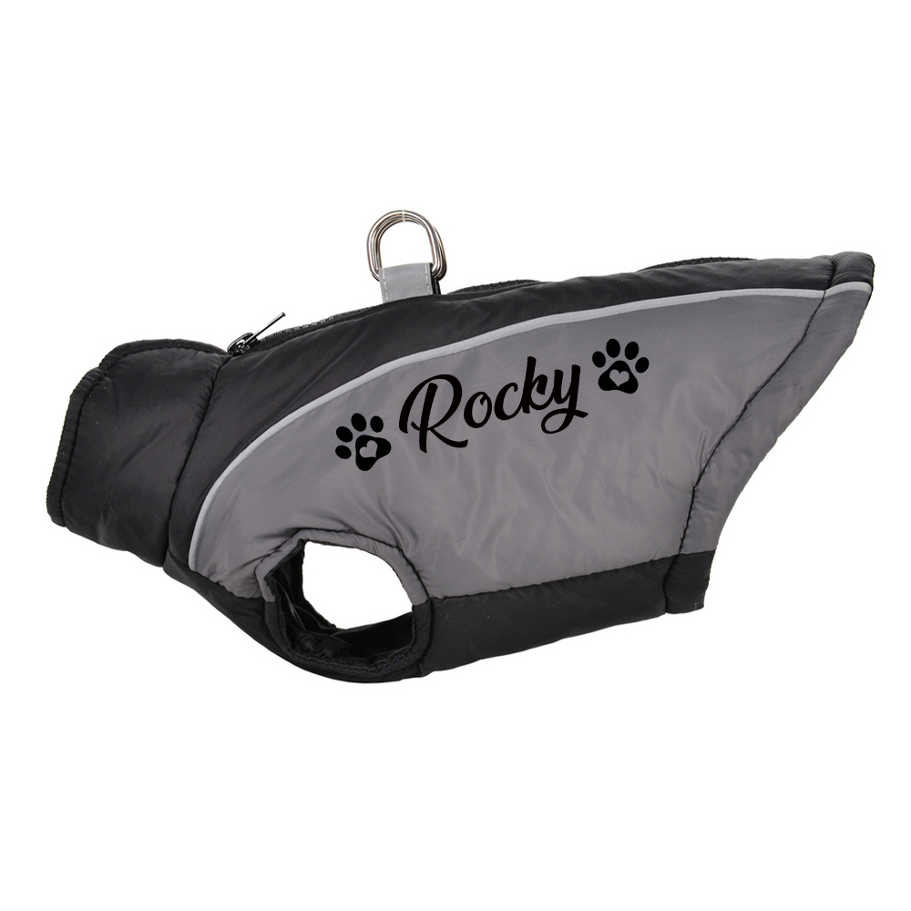 Personalized Pet Winter Warm Windproof Puffer Jacket | BKPet349