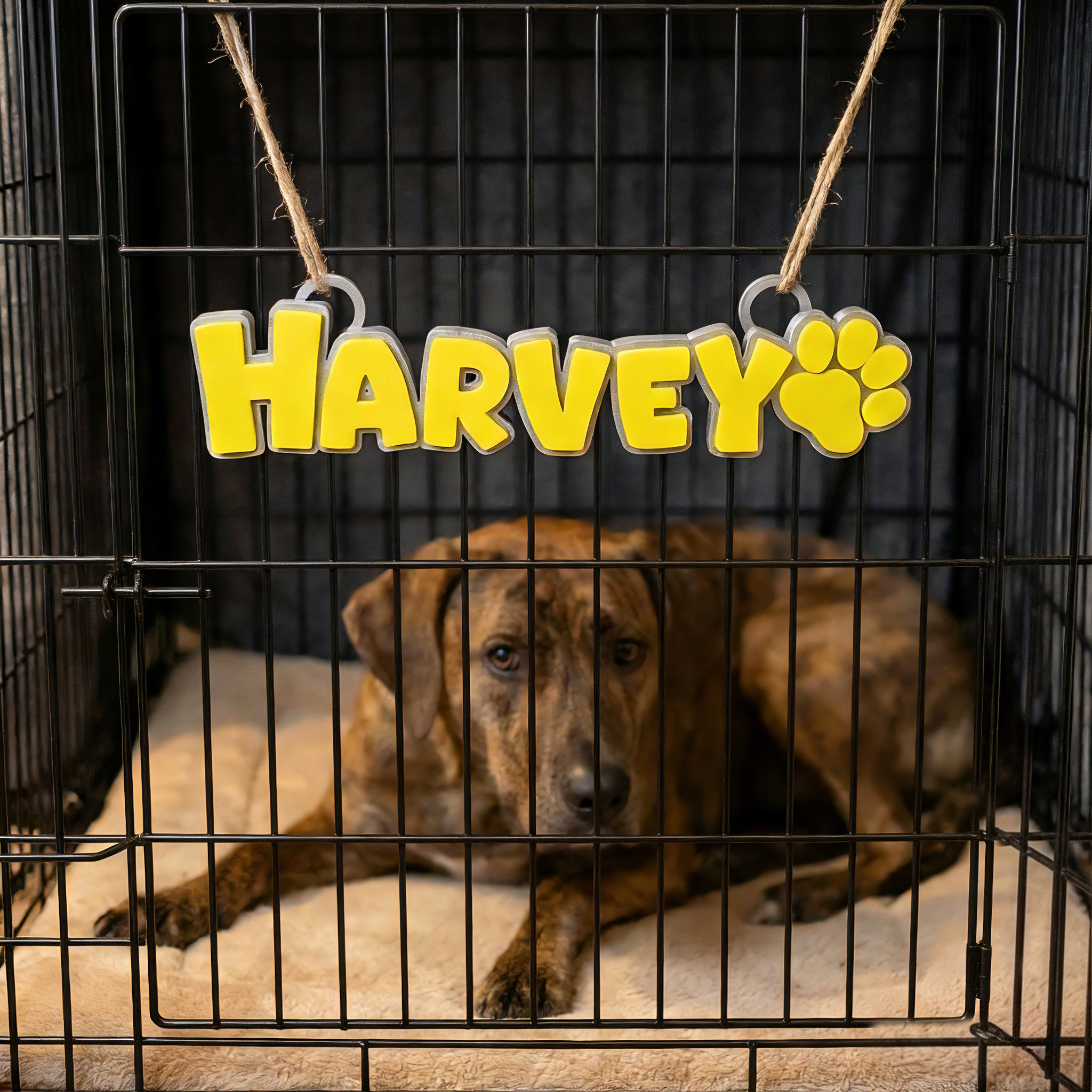 Personalized 3D Printed Dog Name Crate Sign | BKPet372