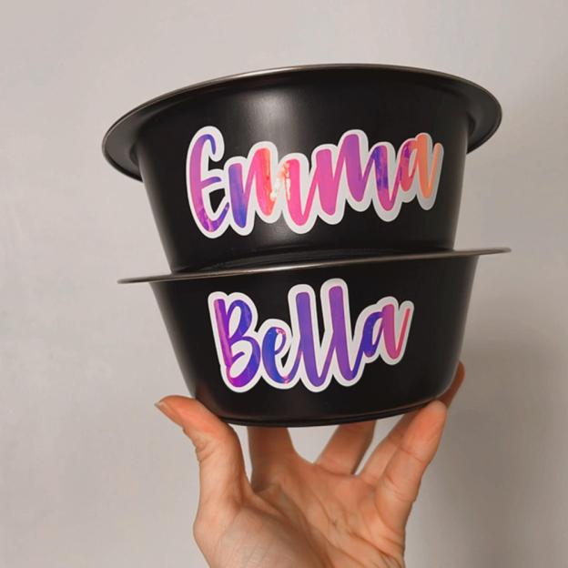 Personalized Pet Stainless Steel Anti-slip Food Bowl | BKPet368