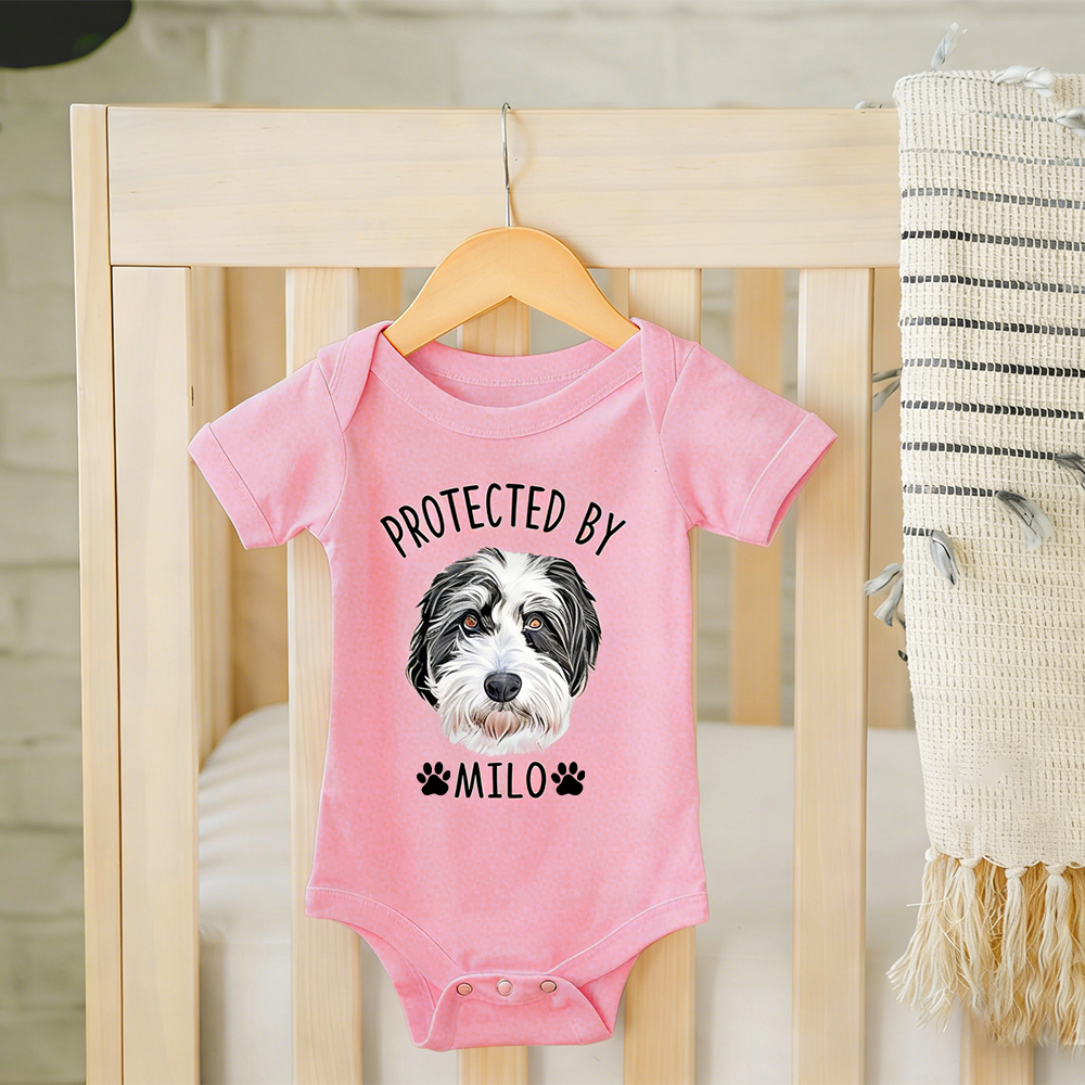 Personalized Baby Protected By Pets Shirt | MNBaby03