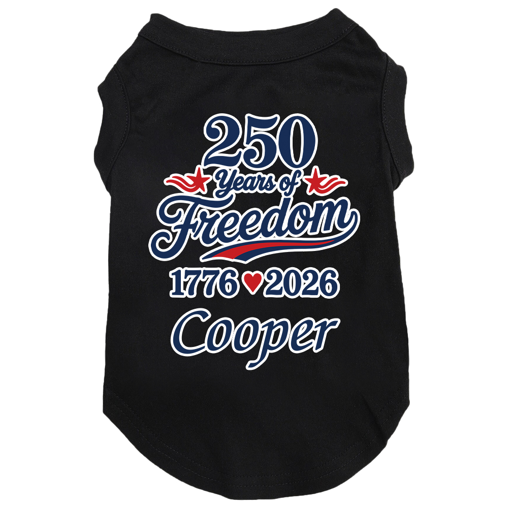 Personalized Patriotic 250 Anniversary Pet Shirt | BKPet507
