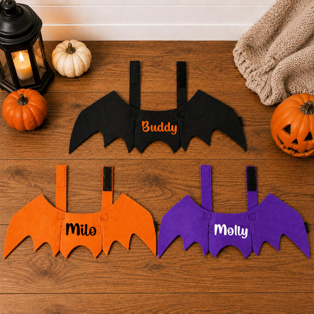 Personalized Halloween Bat Wings For Pets | MNHalloween17