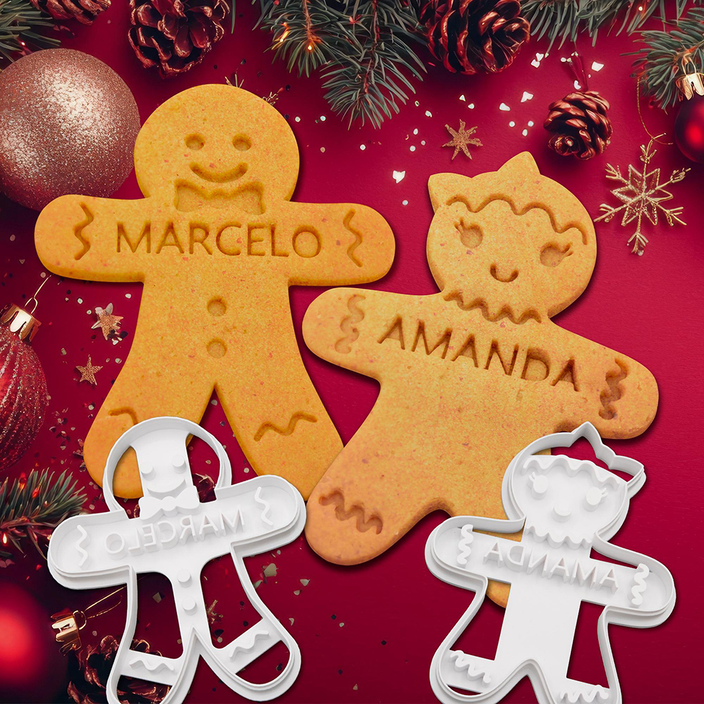 Personalized Christmas Gingerbread Cookie Cutter With Name | MNGift15