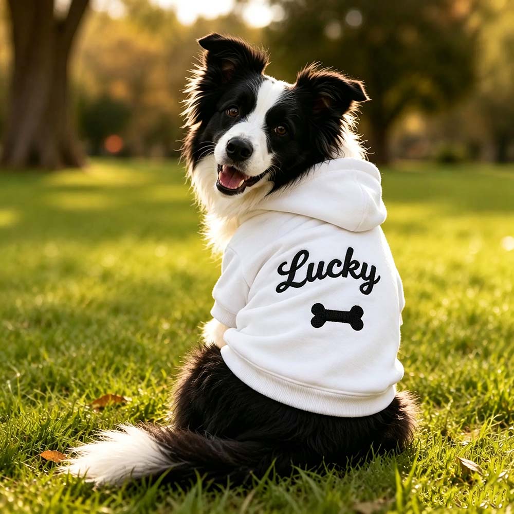 Personalized Embroidered Multicolor Dog Hoodie | MNCloth262