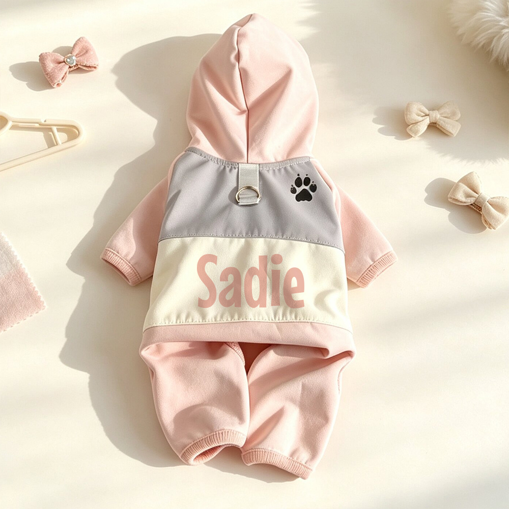 Personalized Winter Warm & Windproof Color-Blocked Cotton Coat For Pets | BKPet592