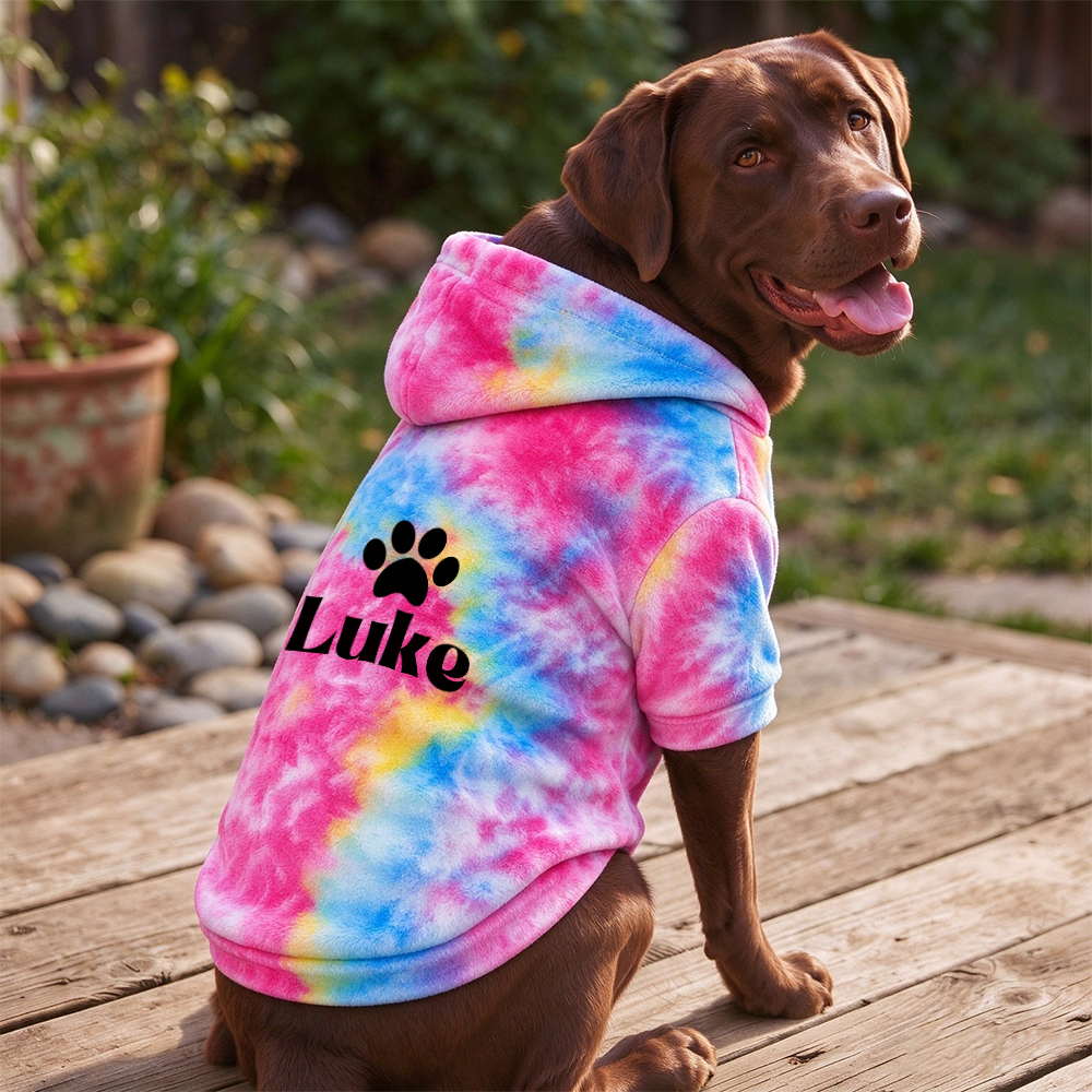 Personalized Pets Colorful Tie-Dye Hoodie | BKPet617