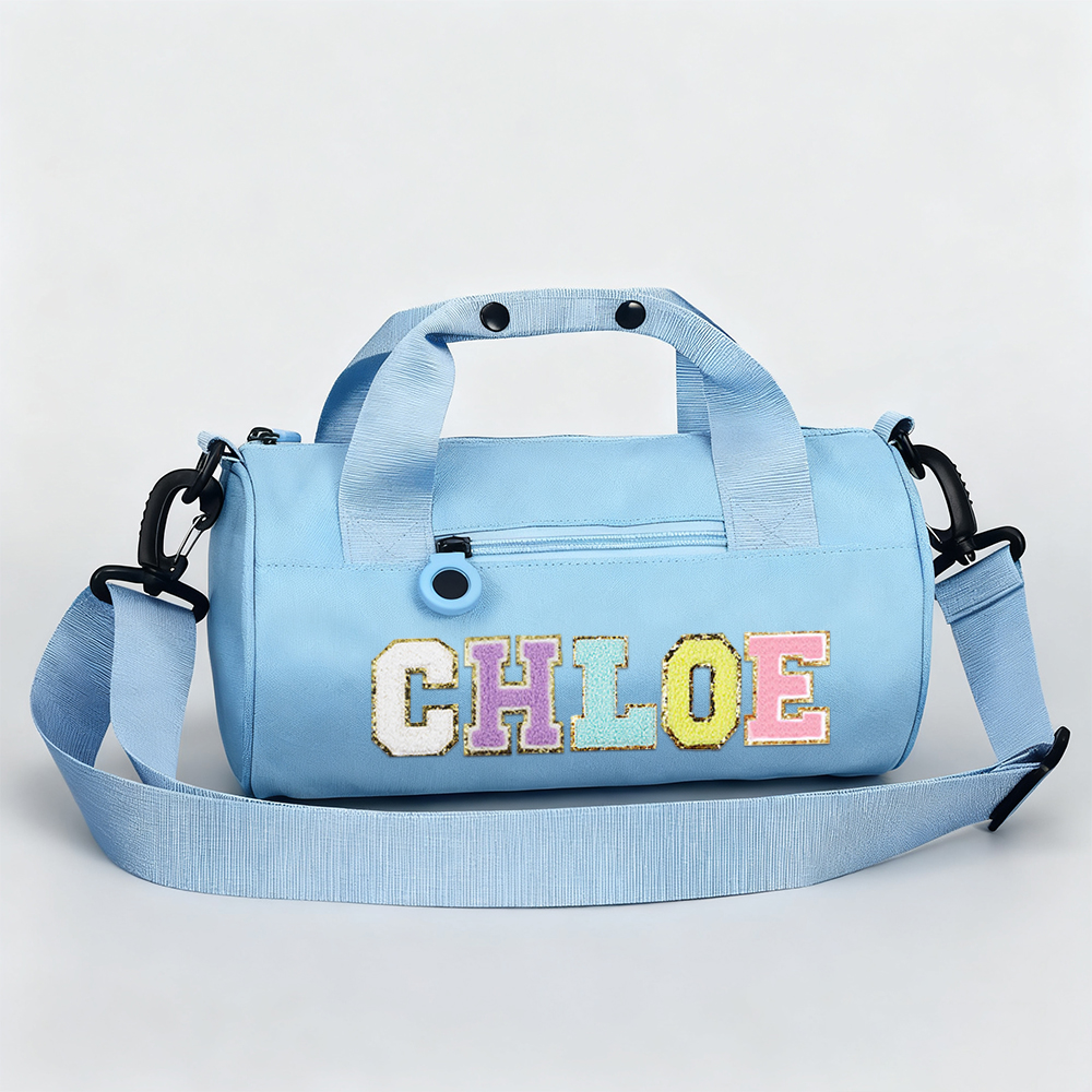 Personalized Chenille Letter Water Proof Duffle Dance Bag