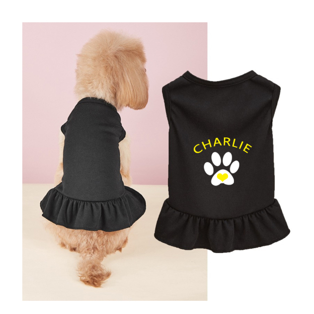 Personalized Soft Puppy Dress with Ruffle | CWPet26