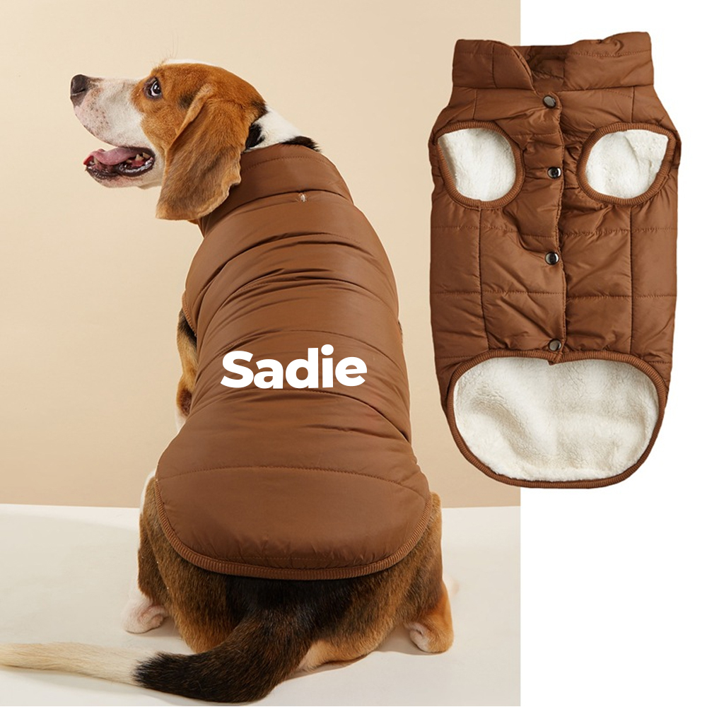 Personalized Pets Warm Puffer Vest | BKPet148