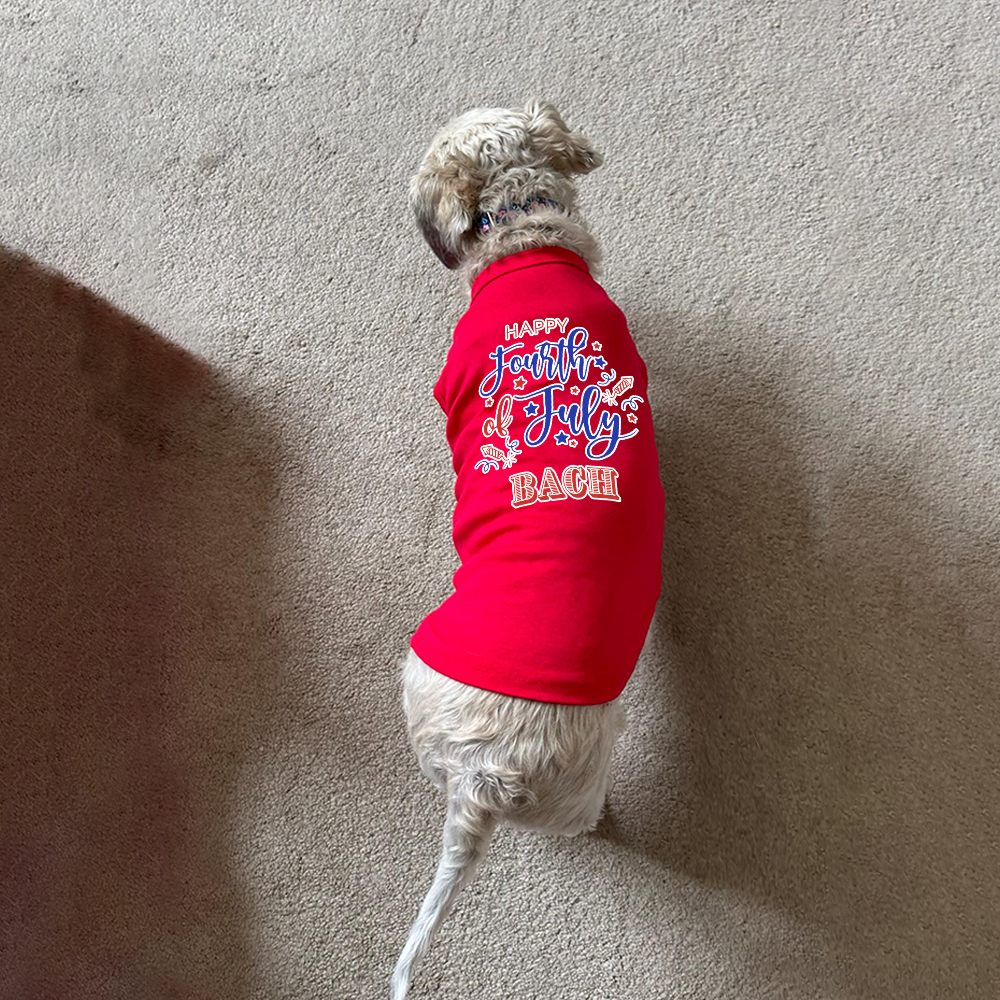 Personalized The 4th of July Soft Pet Shirt | BKPet151
