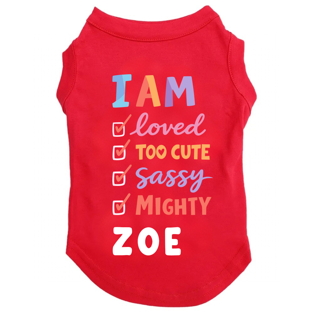 Personalized I AM Loved Checklist Pet Shirt | MNCloth208