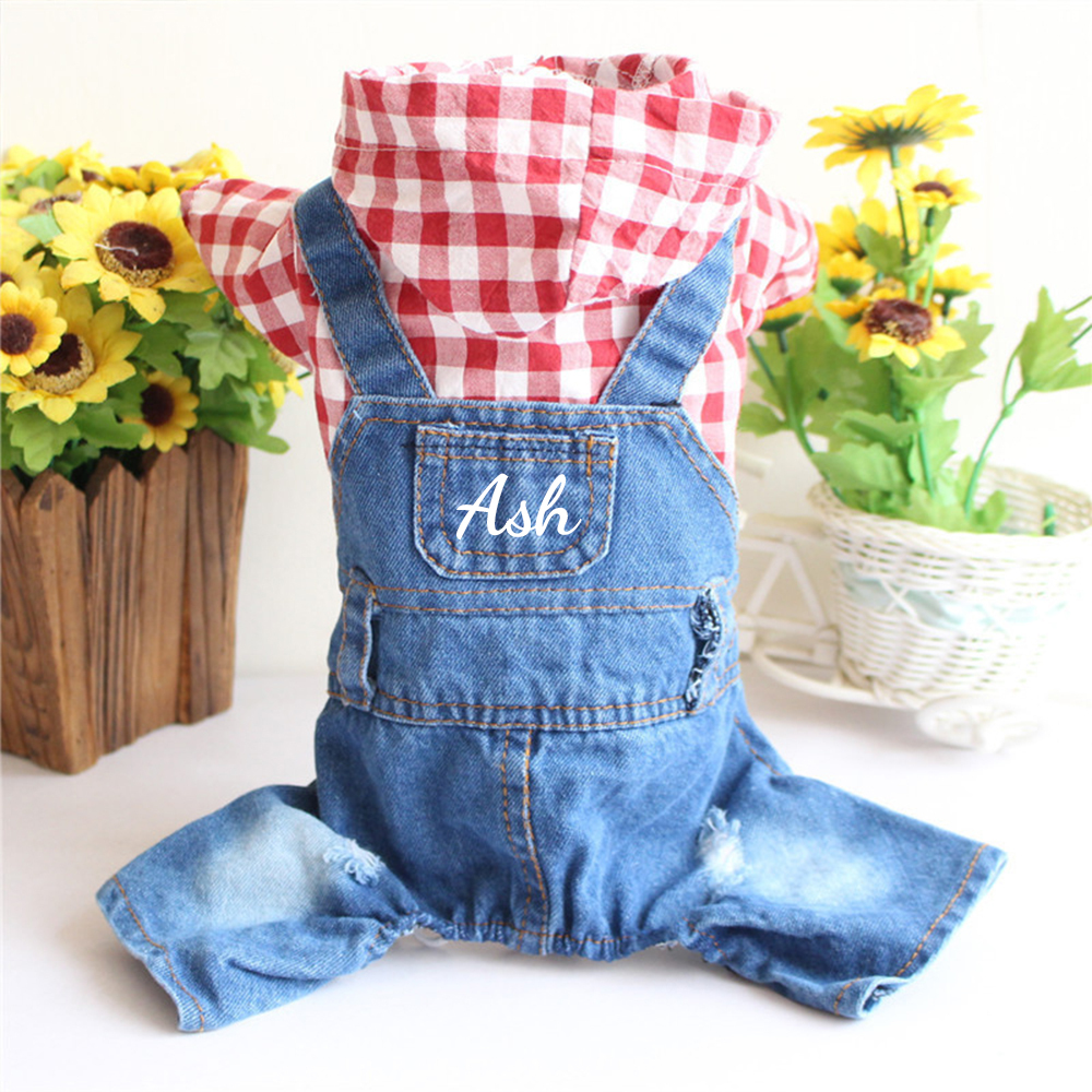 Personalized Cute Pets Denim Hoodie | BKPet180