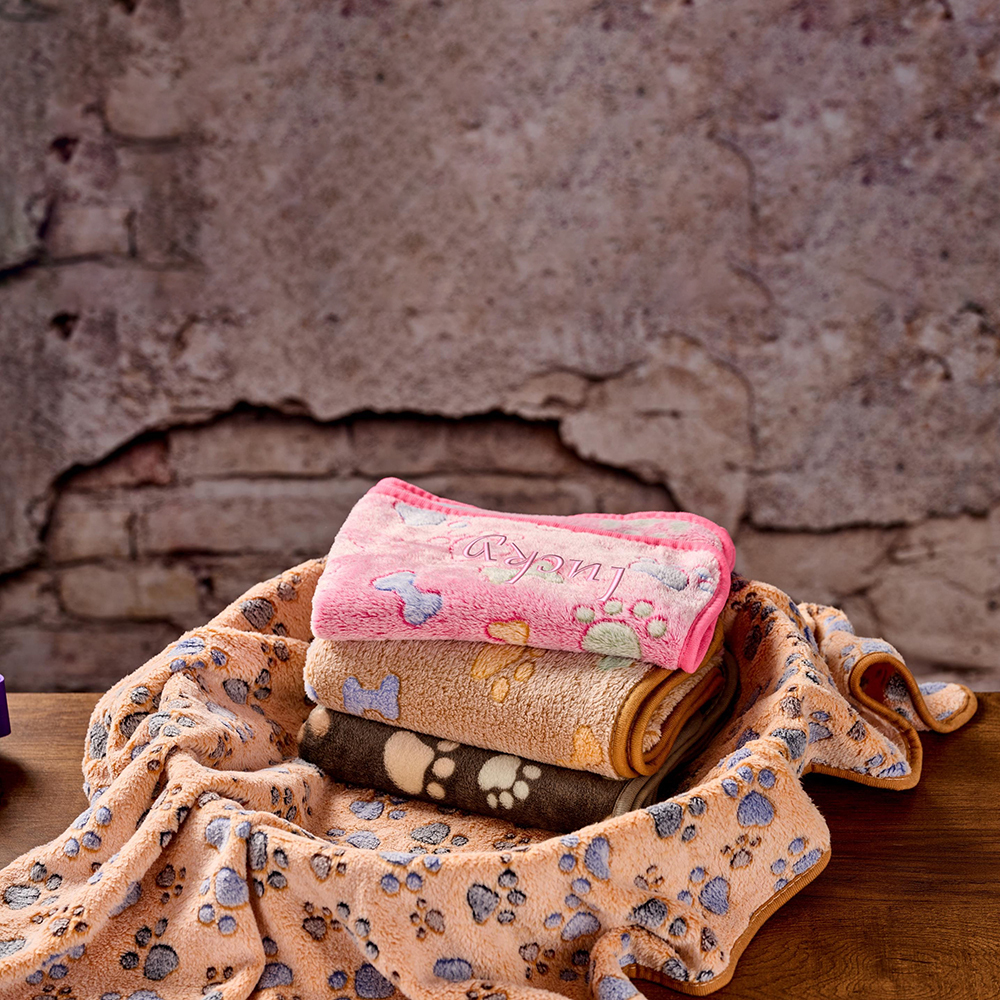 Personalized Embroidered Lovely Flannel Pet Blanket | BKPet198