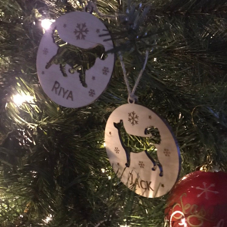 Personalized Pet Shape Wood Ornament | BKPet248