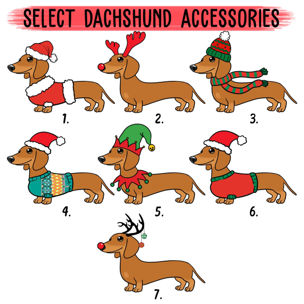 Personalised Acrylic Dachshund Christmas Ornament | MCGift213