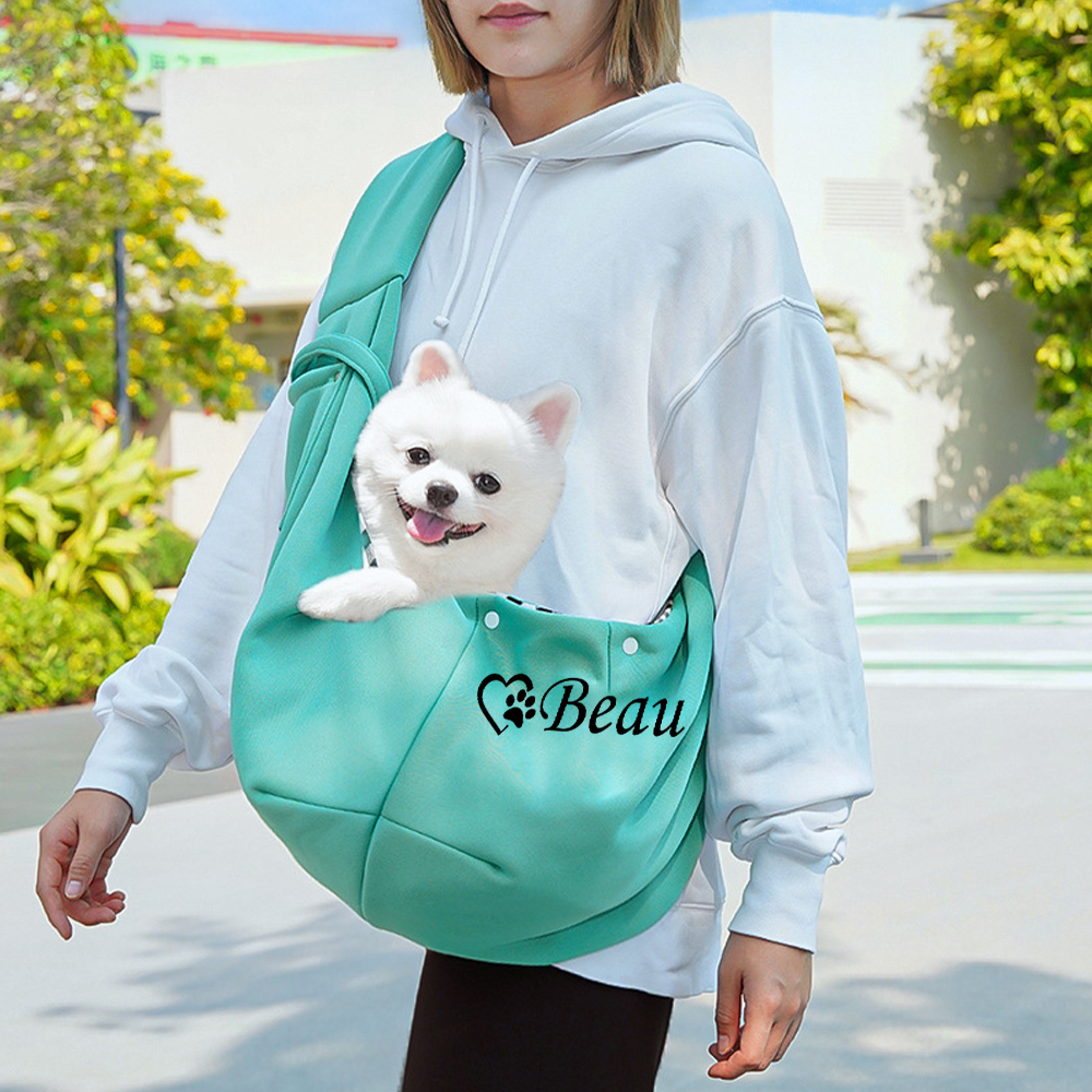 Personalized Pet Hands Free Sling Carrier | BKPet43