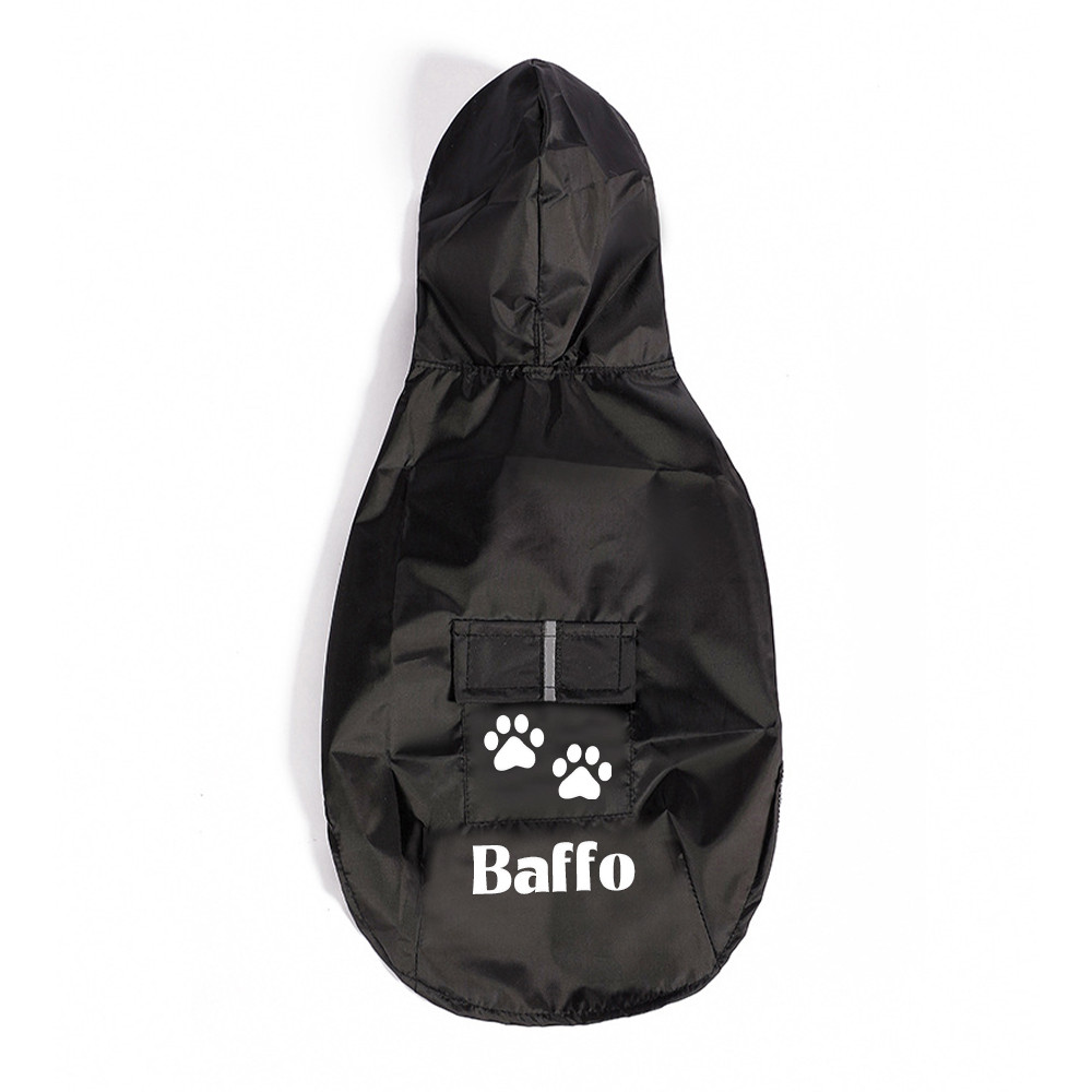 Personalized Pets Waterproof and Reflective Raincoat | BKPet270
