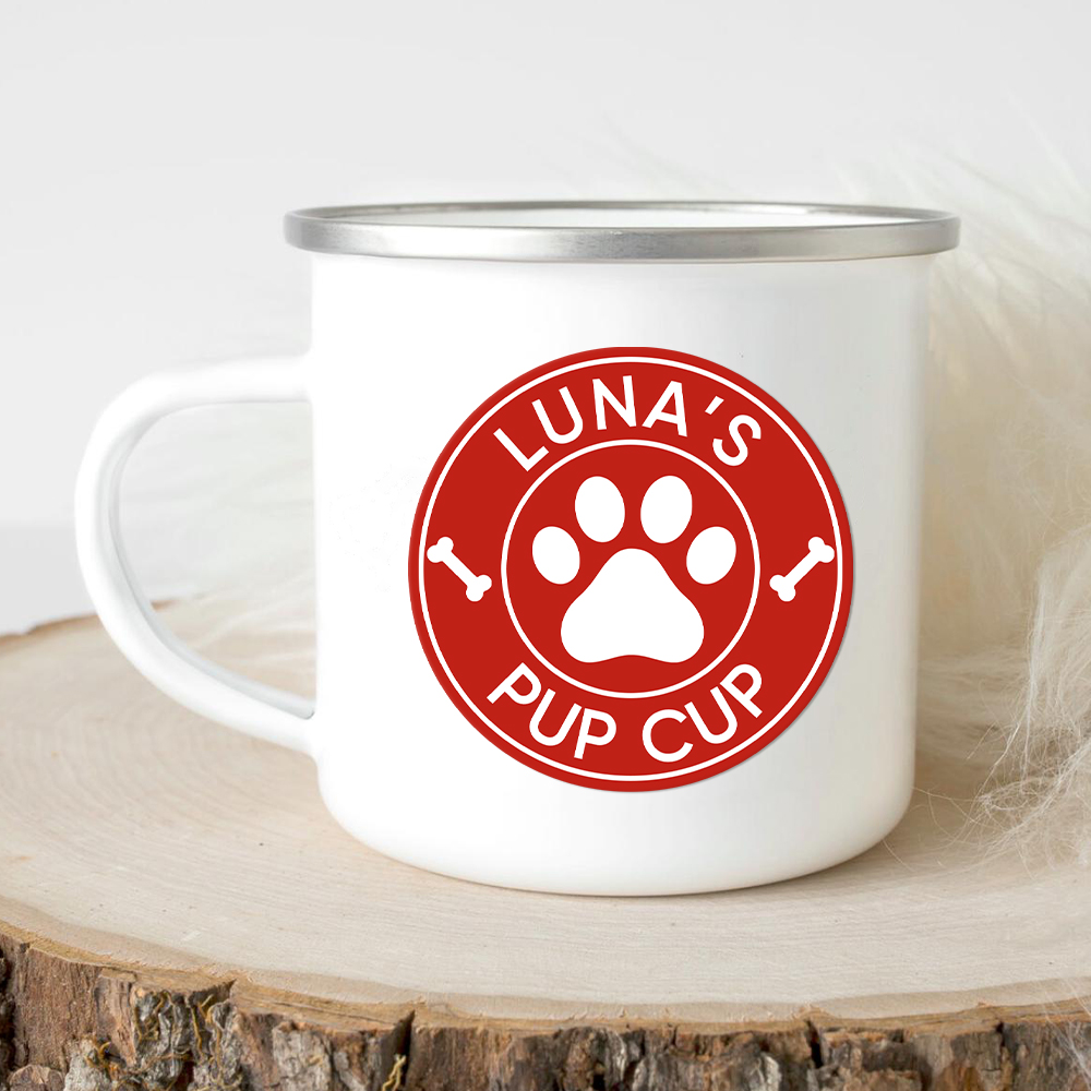 Personalised 12oz Pet Enamel Reusable Pup Cup Mug | BKPet280