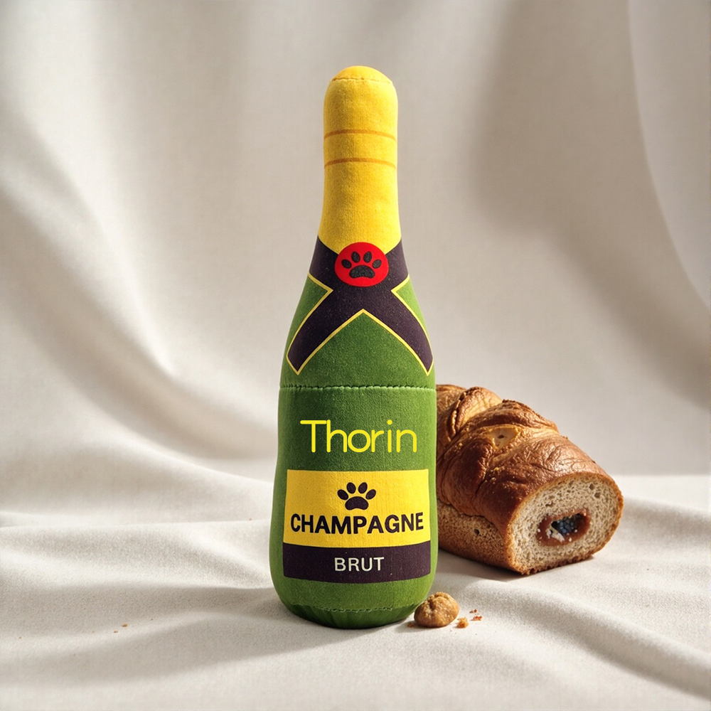 Personalized Pet Durable Wine Bottles Squeaky Toy | BKPet291