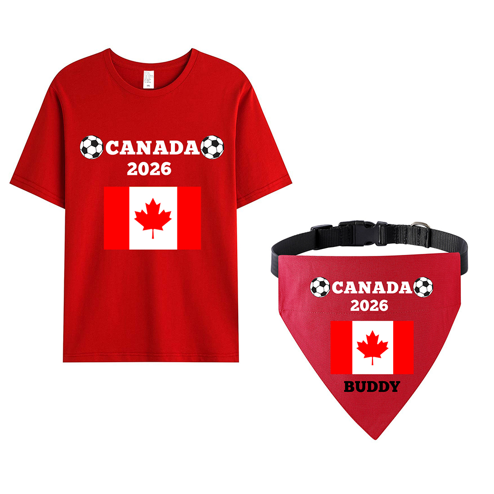 Personalized Soccer Fan Dog Bandana With Owner Matching Shirt | MNCloth218
