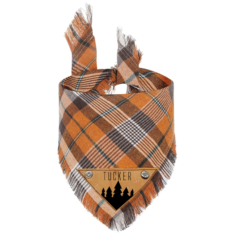 Personalized Plaid Dog Bandana for Comfort & Unique | BKPet42
