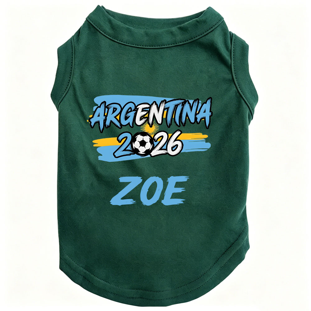 Personalized Dog Soccer 2026 Flat Dog Tank Top | MNCloth213