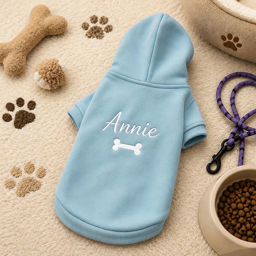 Personalized Embroidered Multicolor Dog Hoodie | MNCloth262