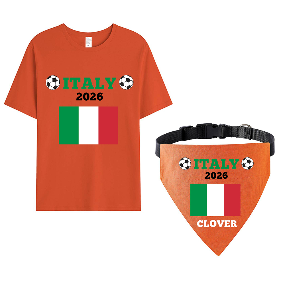 Personalized Soccer Fan Dog Bandana With Owner Matching Shirt | MNCloth218