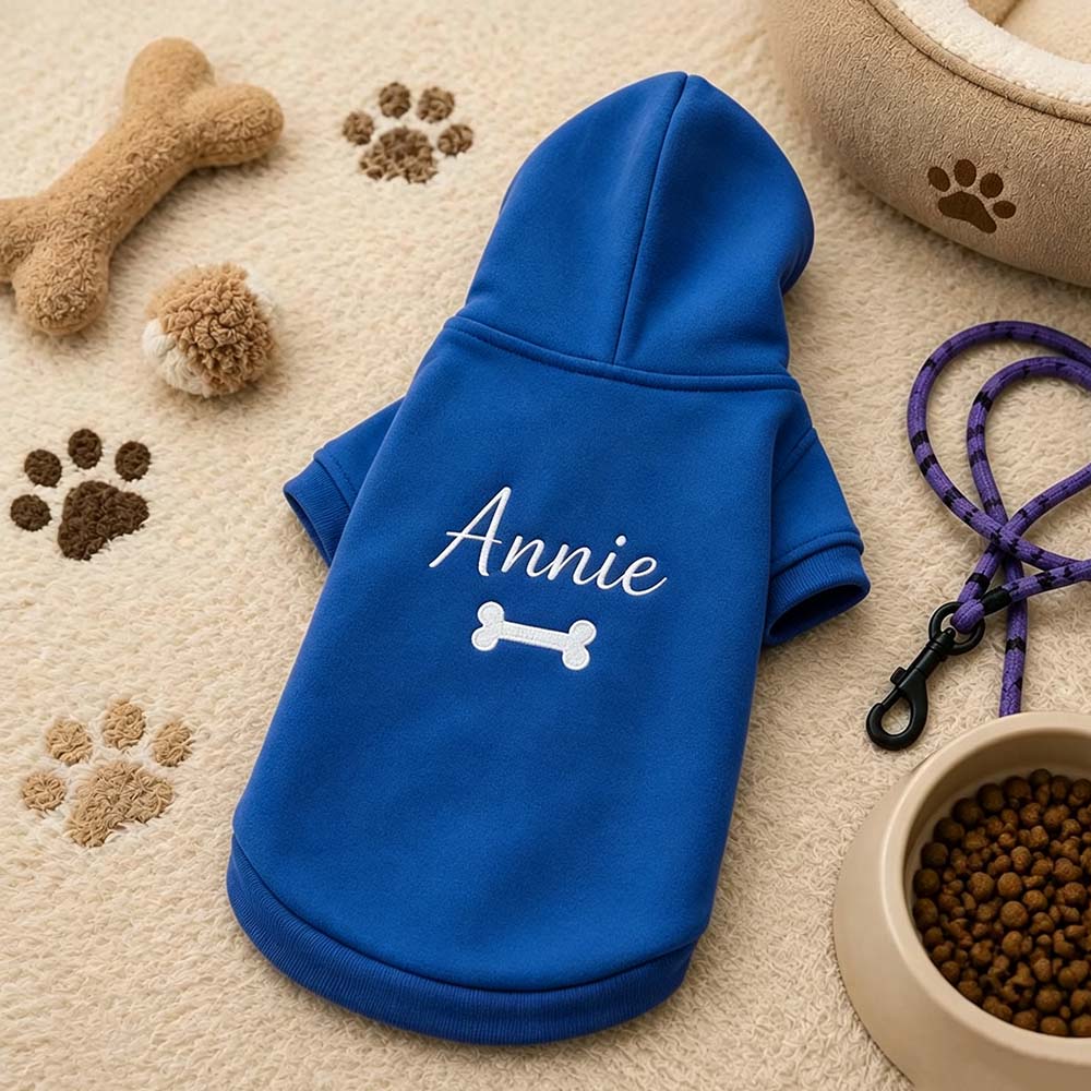 Personalized Embroidered Multicolor Dog Hoodie | MNCloth262