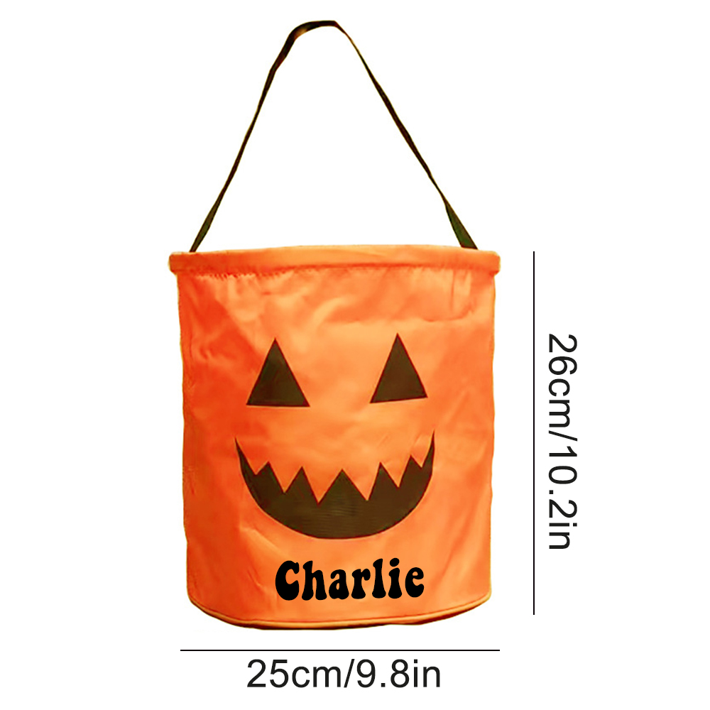 Personalized Halloween LED Light Pumpkin Bucket | MNHalloween07