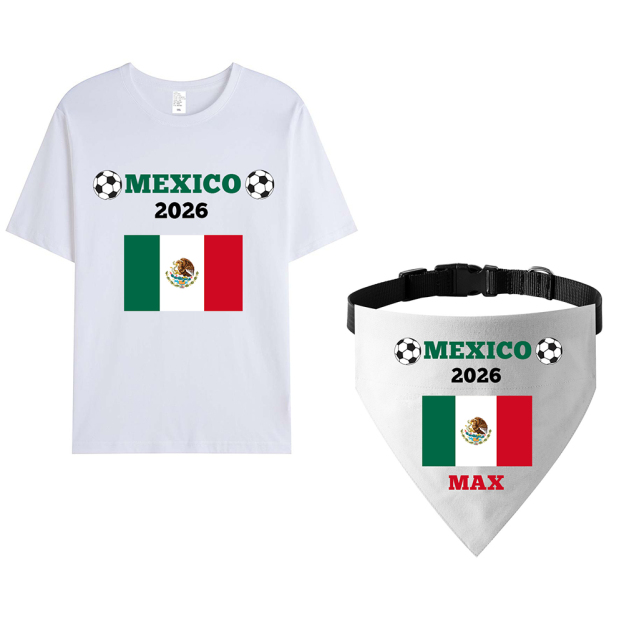 Personalized Soccer Fan Dog Bandana With Owner Matching Shirt | MNCloth218