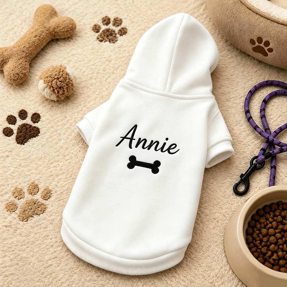 Personalized Embroidered Multicolor Dog Hoodie | MNCloth262