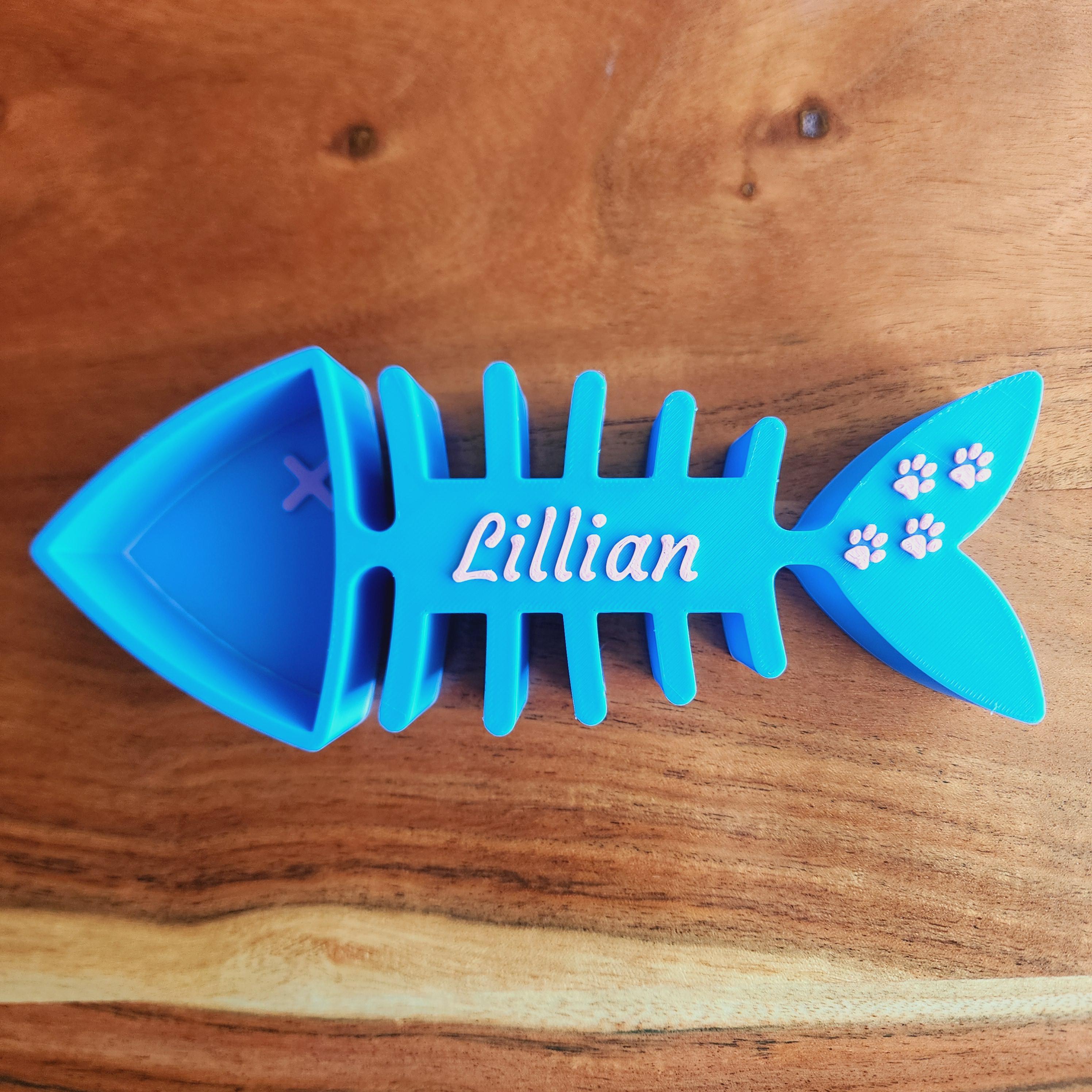 Personalized Fish Skeleton Pet Measuring Food Scoop Cup | BKPet416