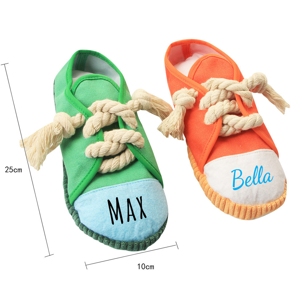 Personalized Puppy Soft Cotton Shoes Chew Toy | BKPet155