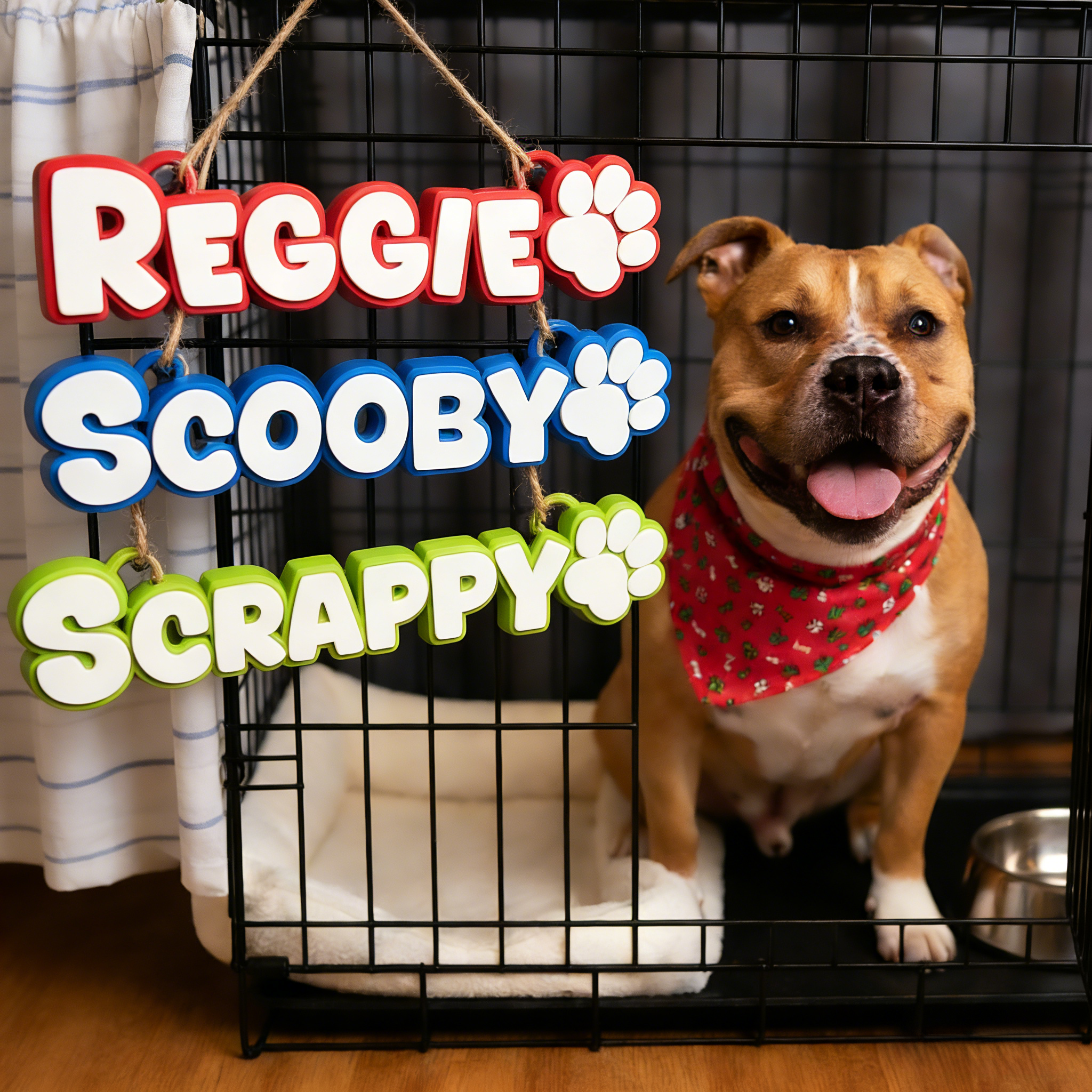 Personalized 3D Printed Dog Name Crate Sign | BKPet372