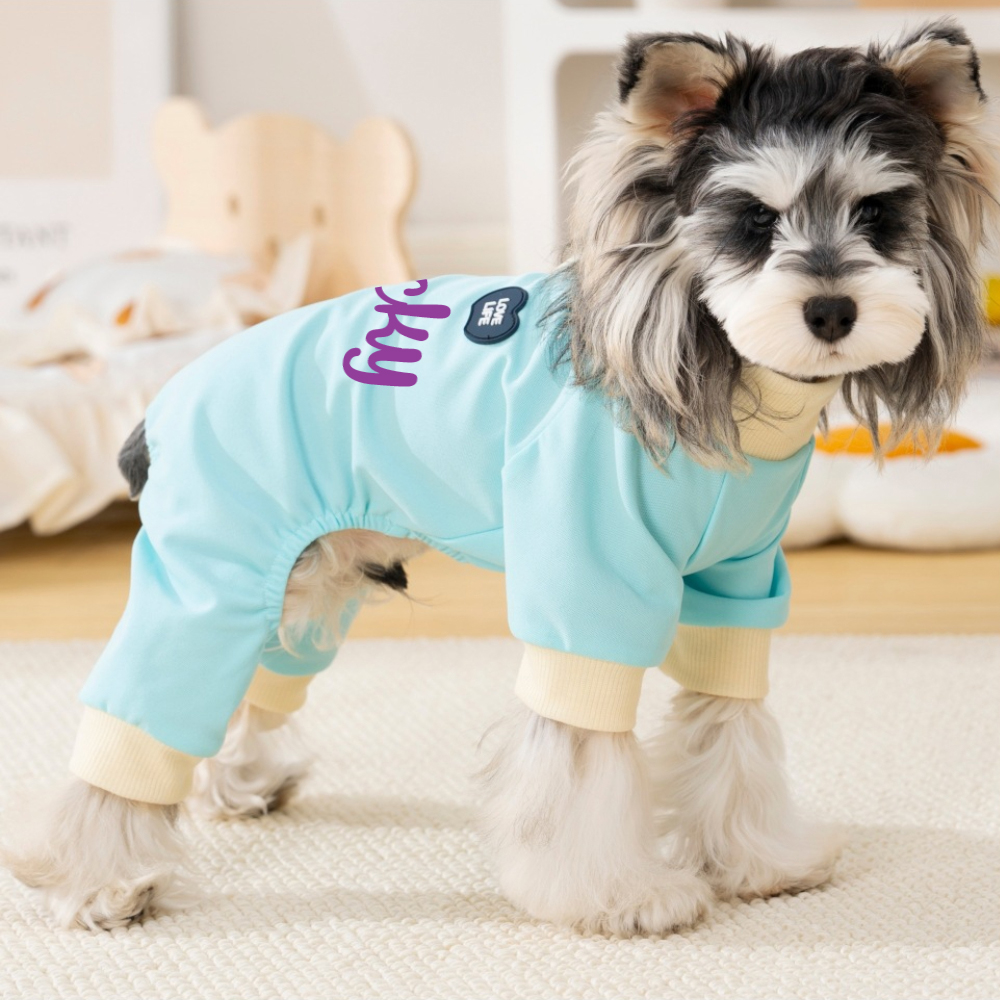 Personalized Color-Block Poppy Pajama Jumpsuit | MNCloth224