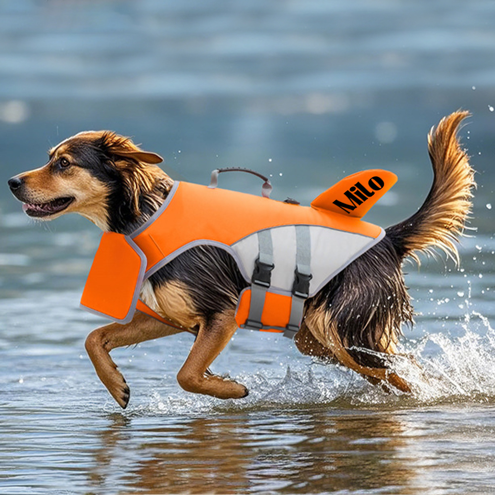 Personalized Pet Outdoor Swimming Life Shark Vest | BKPet311