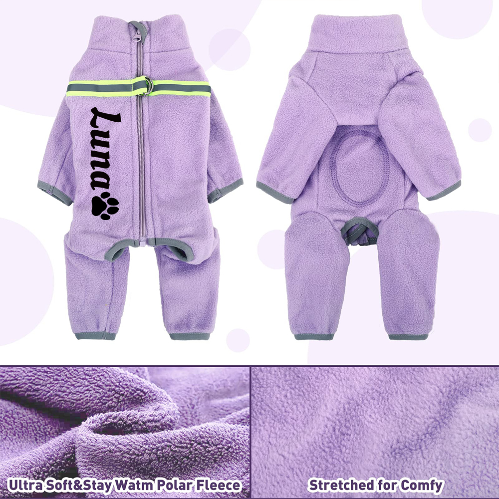 Personalized Pet Winter Warm Fleece Long Sleeve Sweater | BKPet312