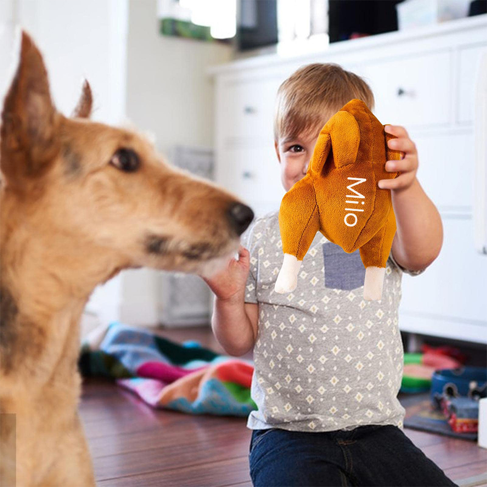 Personalized Funny Roast Chicken Pet Squeaky Toy | BKPet313