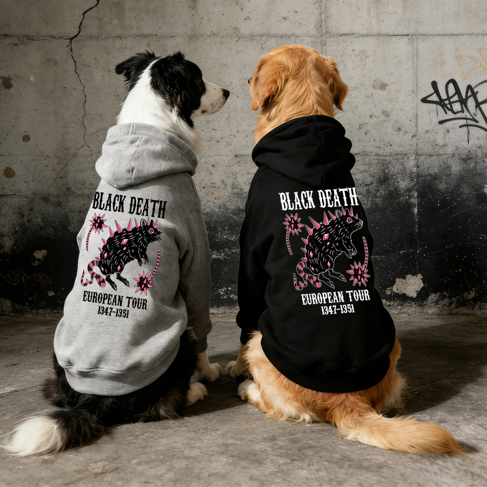 Black Death European Dour Puppy Hoodie | BKPet317