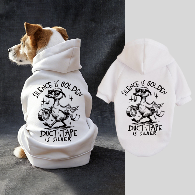 Silence Is Golden Sarcastic Puppy Hoodie | BKPet324