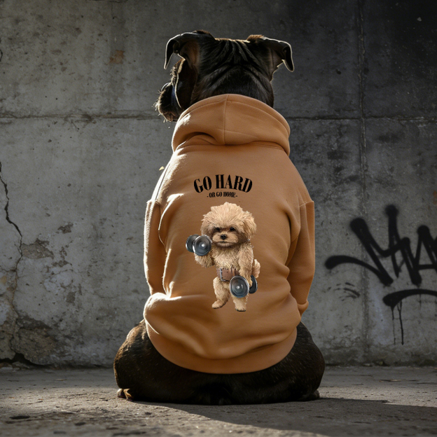 GO HARD OR GO HOME Puppy Hoodie | BKPet338