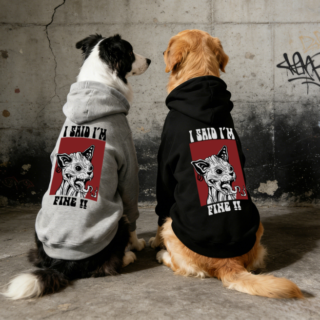 I SAID I'M FINE Puppy Hoodie | BKPet342