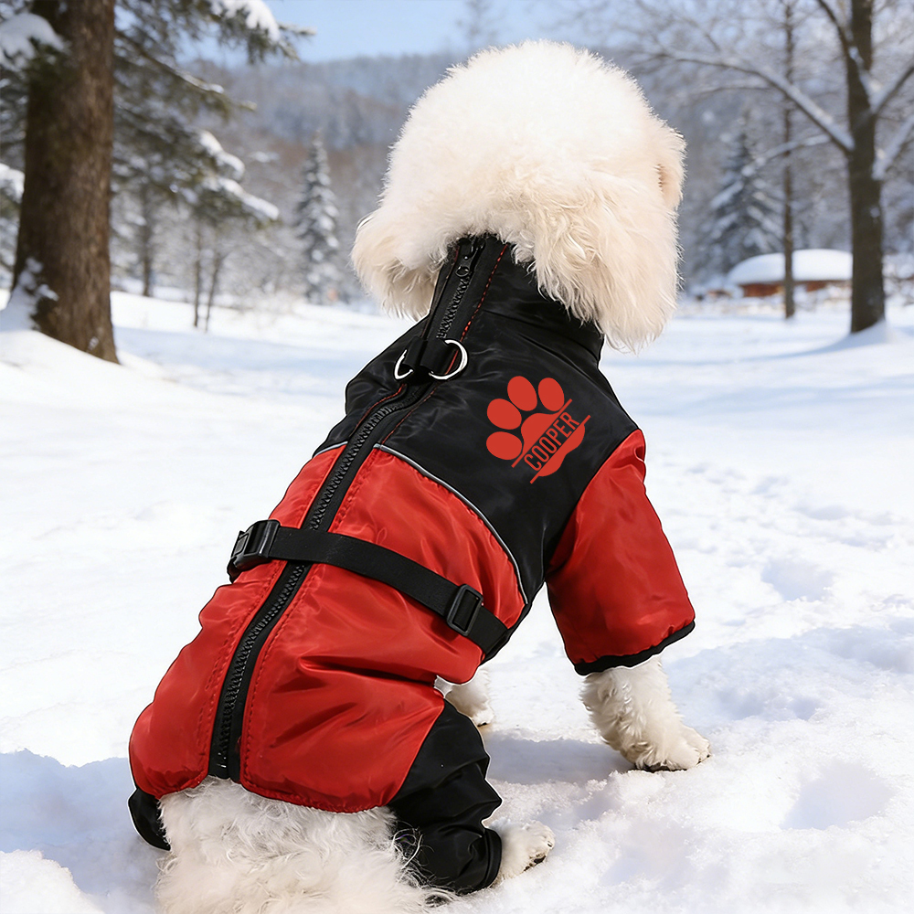 Personalized Pet Winter Warm Windproof Puffer Jacket | MNCloth147