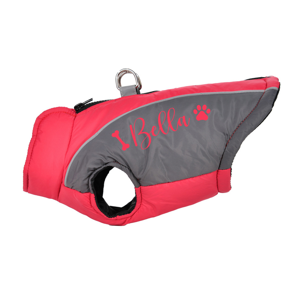 Personalized Pet Winter Warm Windproof Puffer Jacket | BKPet349