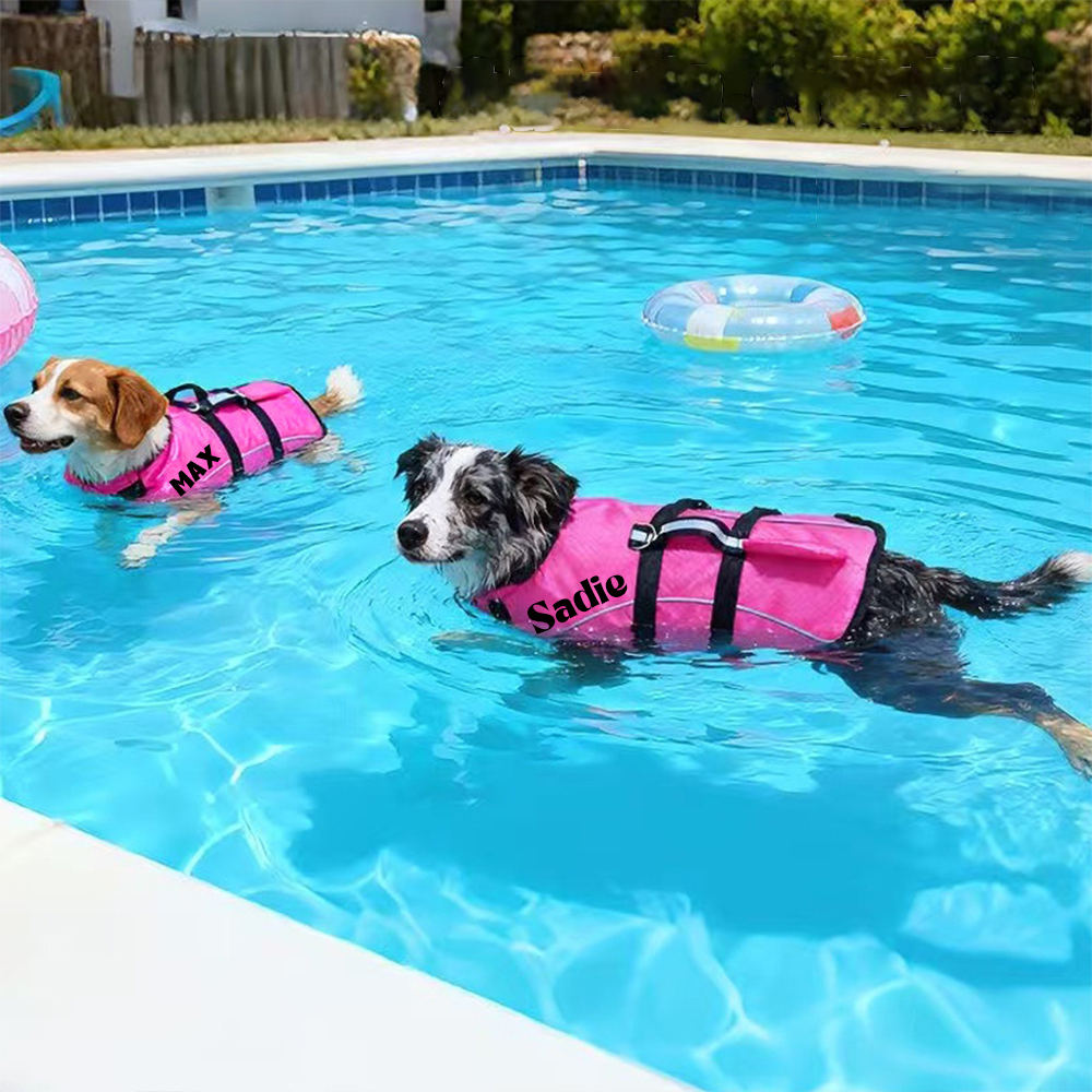 Personalized Pet Swimming Buoyancy Reflective Safety Shark Vest | BKPet407