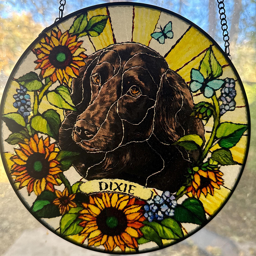 Personalized Pet Memorial Pet Portrait Stained Suncatcher | CWGift31
