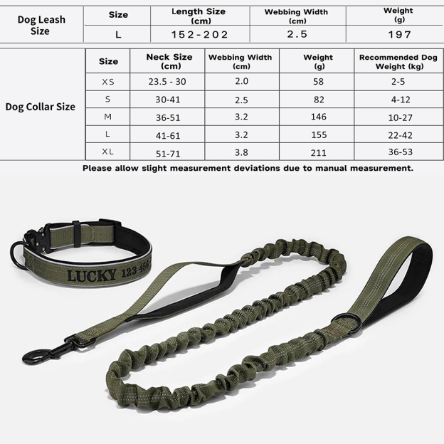 Personalized Embroidered Dog Collar & Leash Set | BKPet434