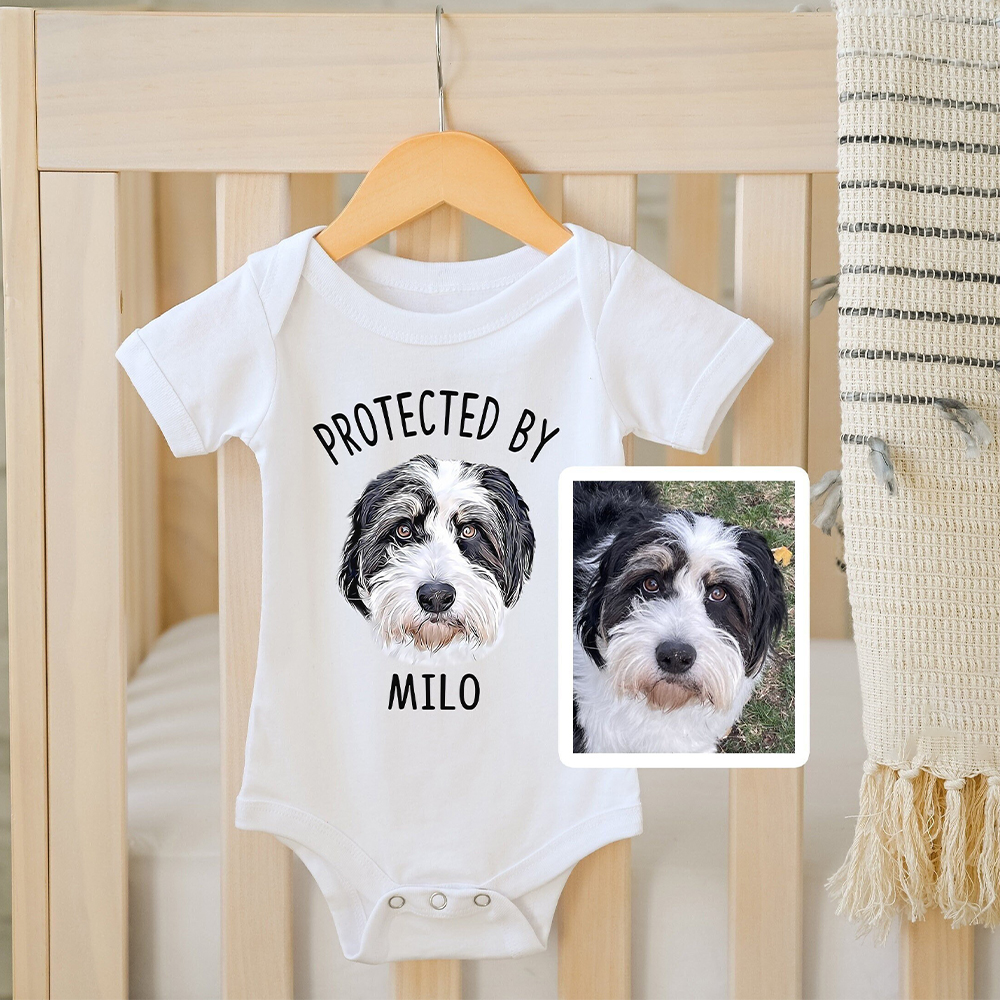 Personalized Baby Protected By Pets Shirt | MNBaby03